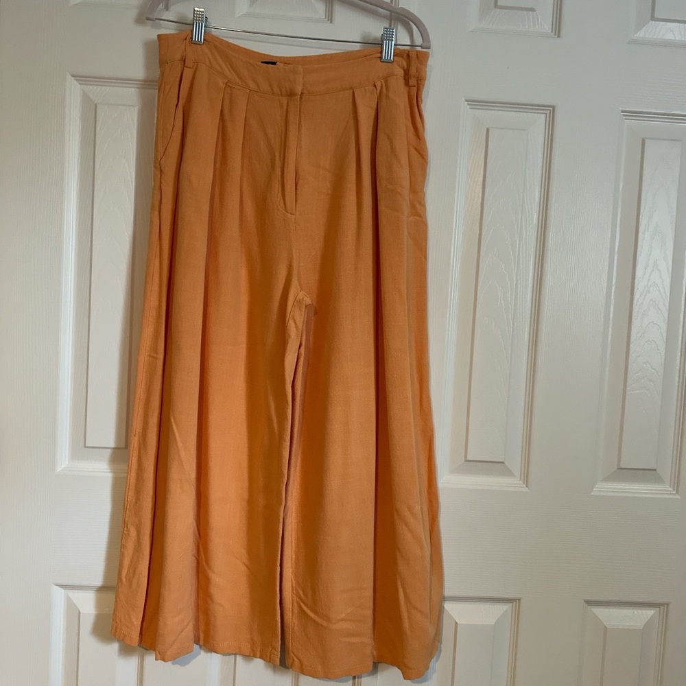 Wide-Leg Orange Trousers